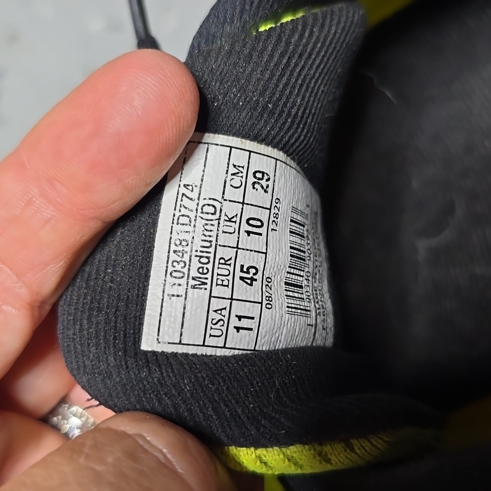 Brooks Ghost 13 Neon Yellow and Black Running Sneakers - Picture 8 of 9